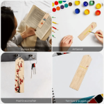 Marque-page vierge en bois, support créatif pour artistes