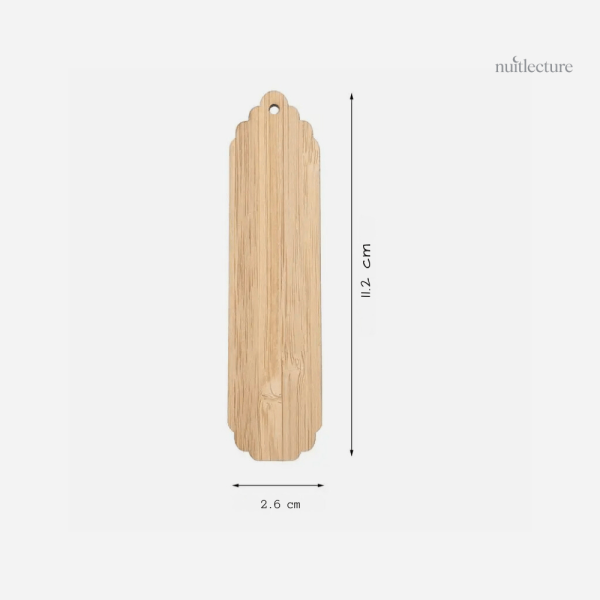 Accessoire de lecture en bois, marque-page vierge