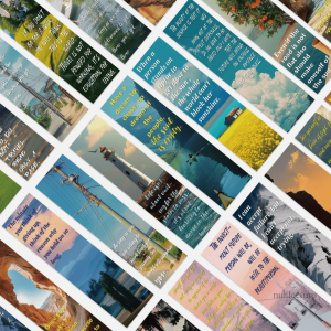 Marque-pages en papier avec citations inspirantes