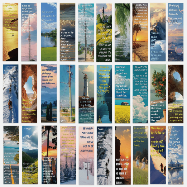 Citations motivantes sur des marque-pages en papier