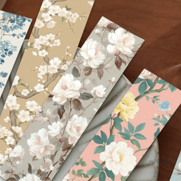 Original marque-page en papier, motif floral attrayant