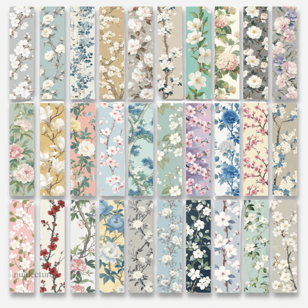 Marque-page en papier avec designs floraux créatifs