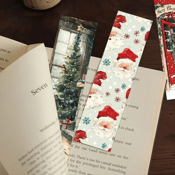 Accessoire de lecture : marque-pages au motif neigeux