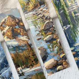 Design unique de marque-page avec scènes de nature
