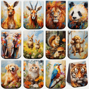 Accessoires de lecture : marque-pages animaux magnétiques