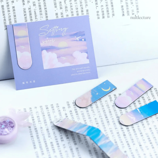 Marque-pages magnétiques Ciel, parfaits pour les livres