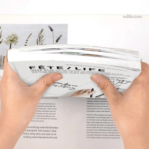 Marque-page magnétique monochrome blanc classique