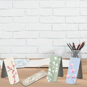 Accessoire de lecture : marque-pages à fleurs colorées