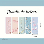 Fleurs éclatantes sur marque-pages magnétiques uniques