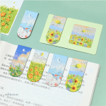 Marque-pages magnétiques aux motifs de fleurs colorés
