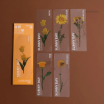 Marque-page tendance avec illustrations de fleurs vives