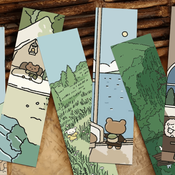 Marque-pages en forme d'ourson pour lecture amusante