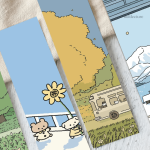 Marque-pages colorés pour enfants avec motifs d'oursons