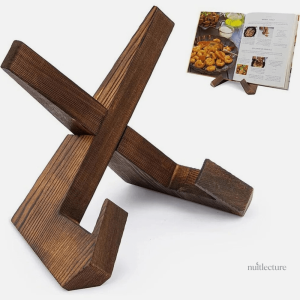 Porte livre de cuisine en bois design moderne