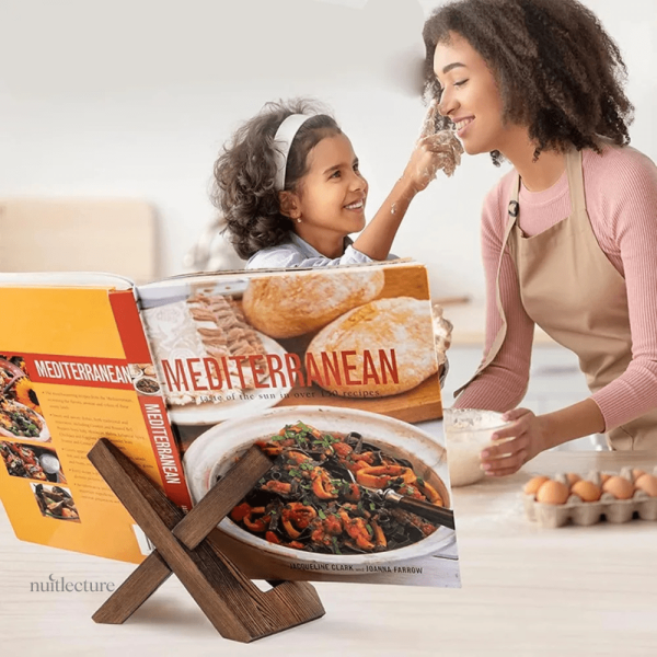 Porte livre en bois, accessoire de cuisine pratique
