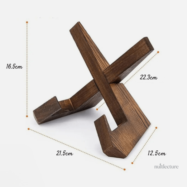 Organisateur en bois pour livre de cuisine, design simple