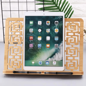 Porte livre en bambou ajustable