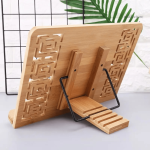 Support livre en bambou pour lecture pratique