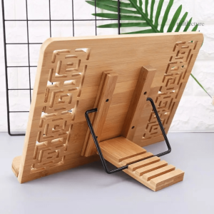 Support livre en bambou pour lecture pratique