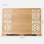 Support de lecture en bambou, ajustable et durable