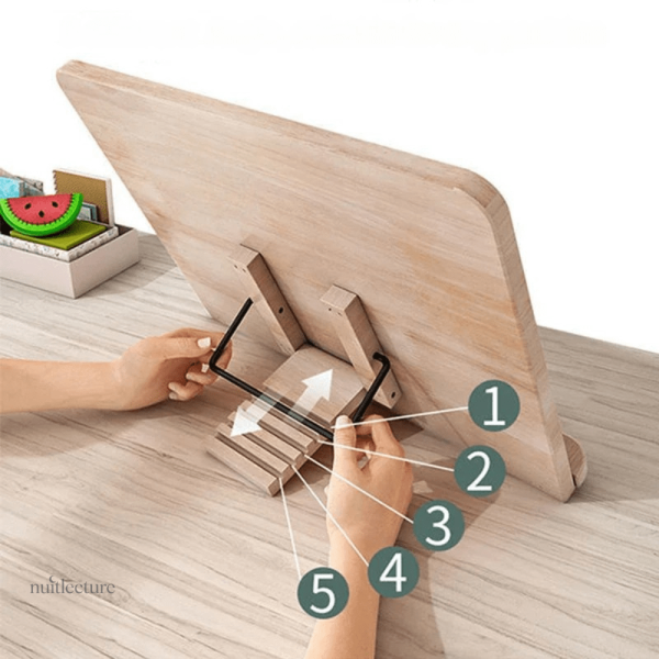 Porte livre en bois pour bibliothèque