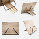 Support de livre en bois au style minimaliste