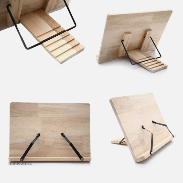 Support de livre en bois au style minimaliste