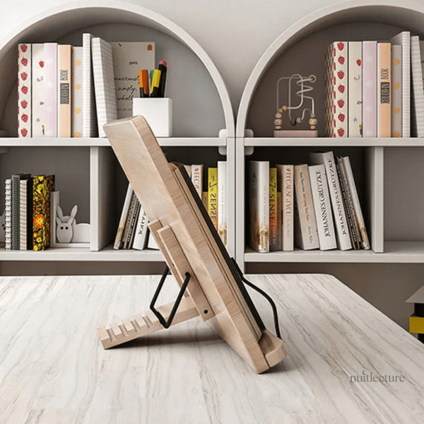 Porte livre en bois pour bureau