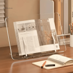Porte livre minimaliste en verre acrylique élégant