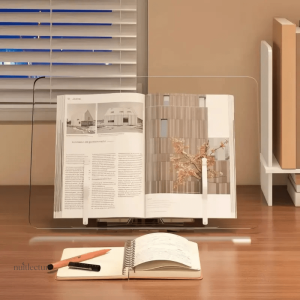 Support livre moderne en acrylique transparent
