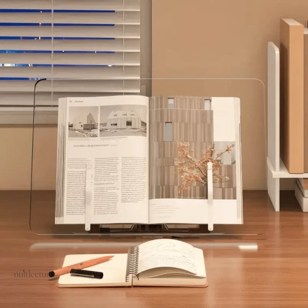 Support livre moderne en acrylique transparent