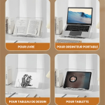 Accessoire de lecture minimaliste en acrylique clair