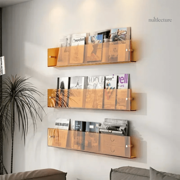 Étagère murale en acrylique pour livres décoratifs