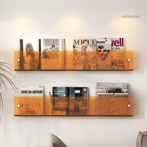 Porte livre mural transparent 50cm