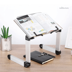 Porte livre sur pied pliable et rotatif
