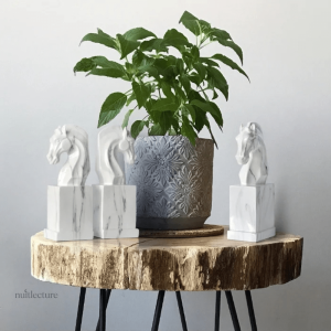 Design moderne : serre-livre 3D avec motif équin