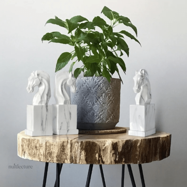 Design moderne : serre-livre 3D avec motif équin
