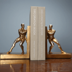 Serre-livre 3D en résine - Athlètes dorés