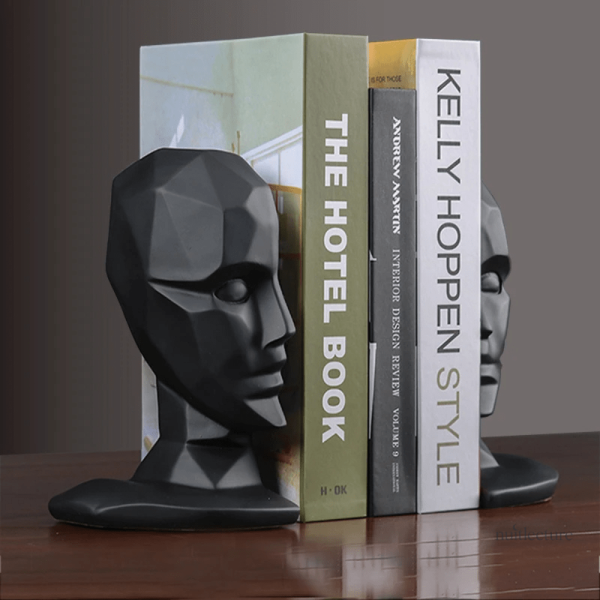 Serre-livre 3D Tête Humaine en design moderne