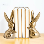 Serre-livre moderne en céramique avec motifs de lapins