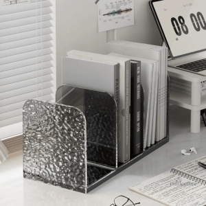 Serre-livre acrylique nuance sable, design original