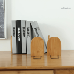 Serre-livre en bois de bambou pour un rangement élégant
