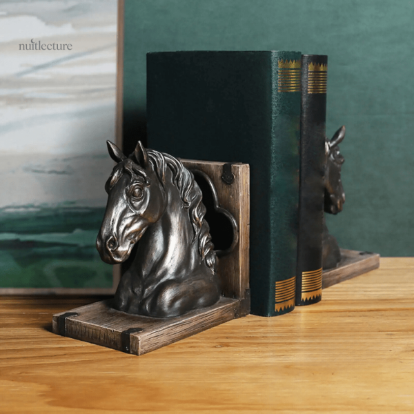 Serre-livre unique en bois
