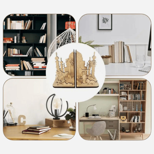Objet de rangement en bois inspiré d'un paysage oriental