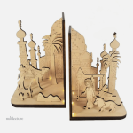 Serre-livre artistique en bois pour livres et objets