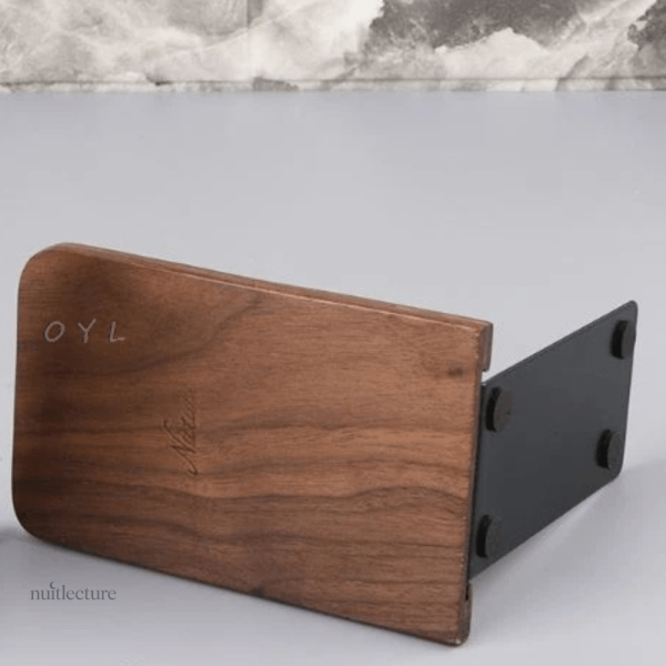 Accessoire de rangement en bois, serre-livre rectangle élégant et pratique