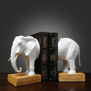 Serre livre en céramique éléphant décoratif