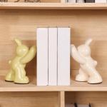 Serre-livre céramique petits lapins décoratifs