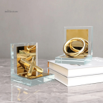 Serre-livre en cristal XO, élégant et décoratif