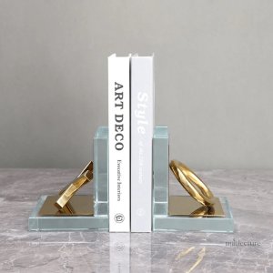 Serre-livre moderne, design en cristal clair